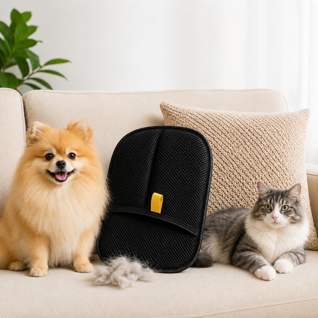 Pet Hair Remover Gloves for Dogs & Cats